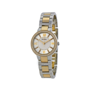 Fossil Virginia Silver Dial Two-tone Steel Ladies Watch - ES3503