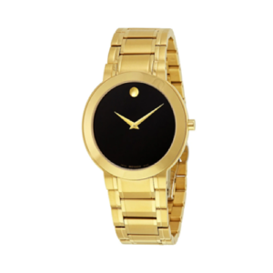 Movado Stiri Black Dial Gold-tone Stainless Steel Men's Watch - 0606941