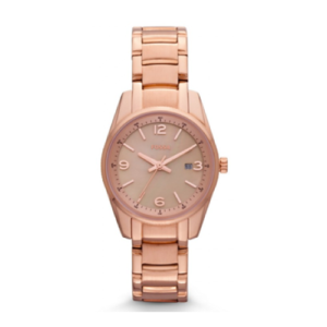 Women’s Fossil Ladies Designer Watch Rose Gold Date Dial - BQ1077
