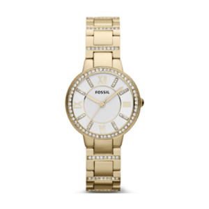 Women's Gold Fossil Virginia Crystallized Watch - ES3283