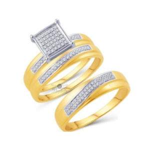 His & Her Diamond Wedding Set