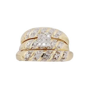 His & Her Diamond Wedding Set