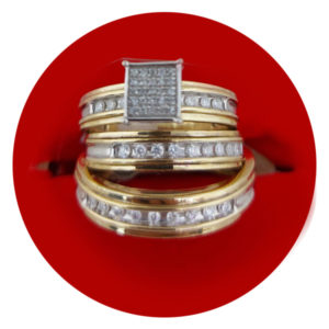 His & Her Diamond Wedding Set