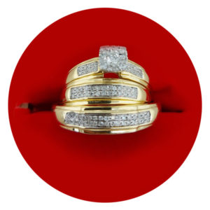 His & Her Diamond Wedding Set