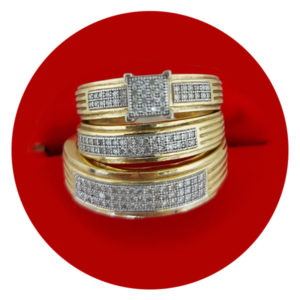 His & Her Diamond Wedding Set