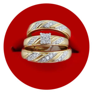 His & Her Diamond Wedding Set