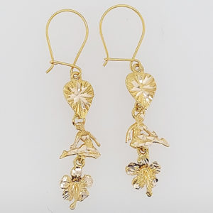 10K Gold Handing Earring