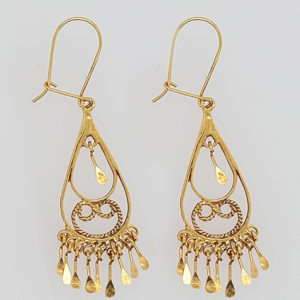 10K Gold Chandelier Earring
