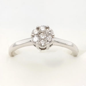 14k White Gold Diamond Engagement Ring