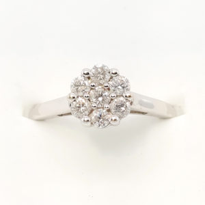 14k White Gold Diamond Engagement Ring