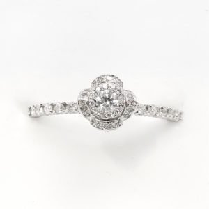 14k White Gold Diamond Engagement Ring