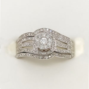 3Pc. 14k White Gold Diamond Ring Set