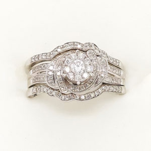 3Pc. 14k White Gold Diamond Ring Set