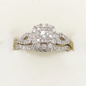 2Pc. 14k White Gold Diamond Ring Set