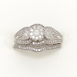 2Pc. 14k White Gold Diamond Ring Set