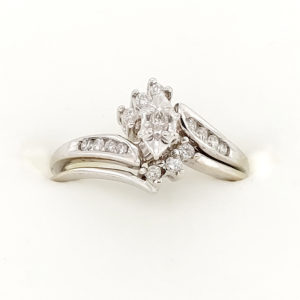 2Pc. 14k White Gold Diamond Ring Set