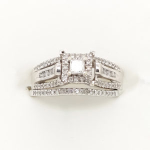 2Pc. 14k White Gold Diamond Ring Set