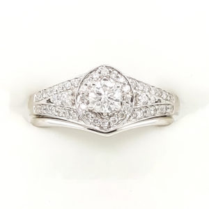 2Pc. 14k White Gold Diamond Ring Set