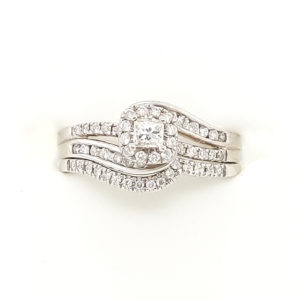 2Pc. 14k White Gold Diamond Ring Set