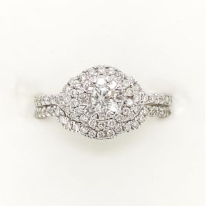 2Pc. 14k White Gold Diamond Ring Set