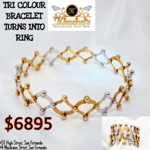 VALENTINE'S 2023 TRI COLORED HANDBAND 14K